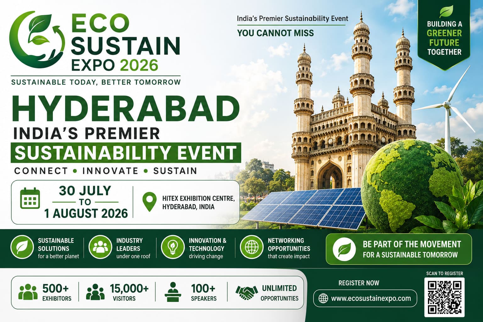 Eco Sustain Expo 2026 Hyderabad: Dates, Exhibitors, Schedule & Registration Guide